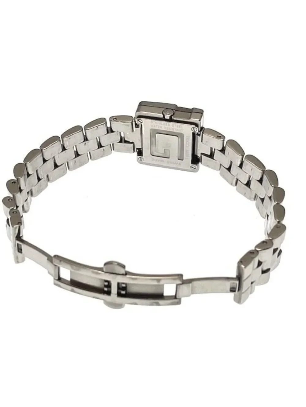 Gucci G Square Watch Stainless Steel Black Dial Quartz